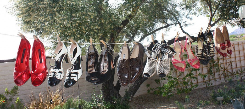 Wardrobe consultant Monica Negri gets playful with her Tucson clothesline. Photo courtesy of Monica Negri